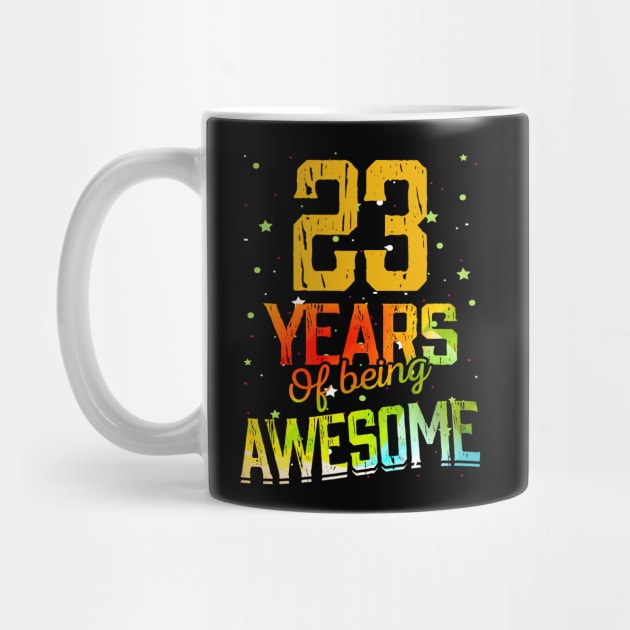 23 Years Of Being Awesome Gifts 23th Anniversary Gift Vintage Retro Funny 23 Years Birthday Men Women by nzbworld